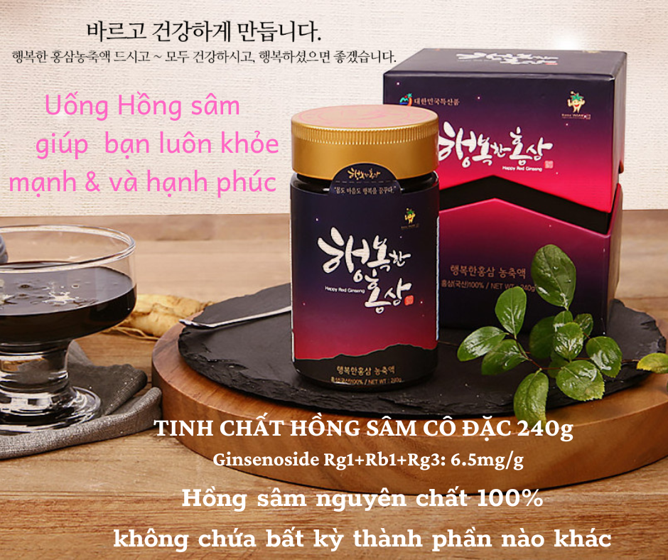 Tinh Chất Hồng Sâm cô đặc (Happy red ginseng extract) 240g
